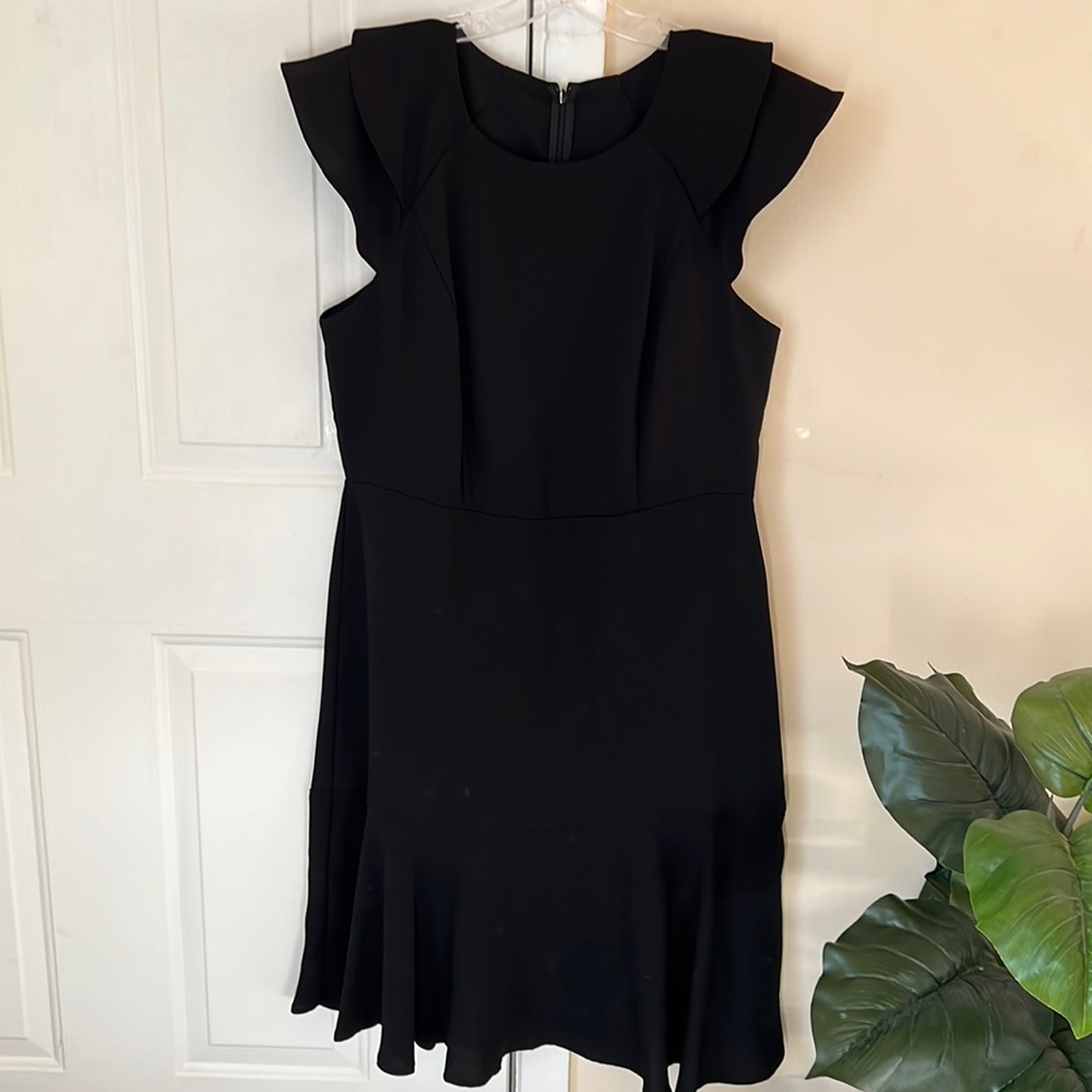 Banana Republic Black Ruffle Dress